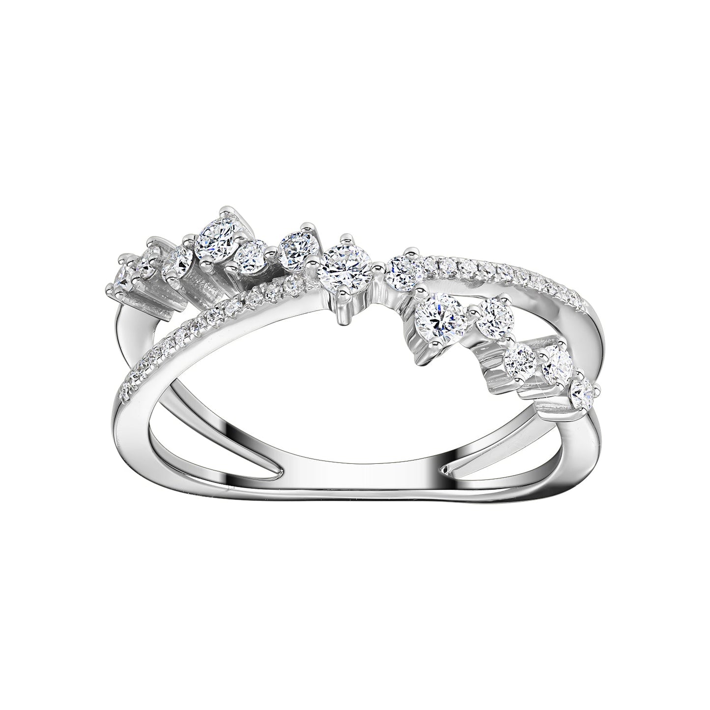 Inel din Aur 14K (585) Radiant cu Diamante 0.40 ct
