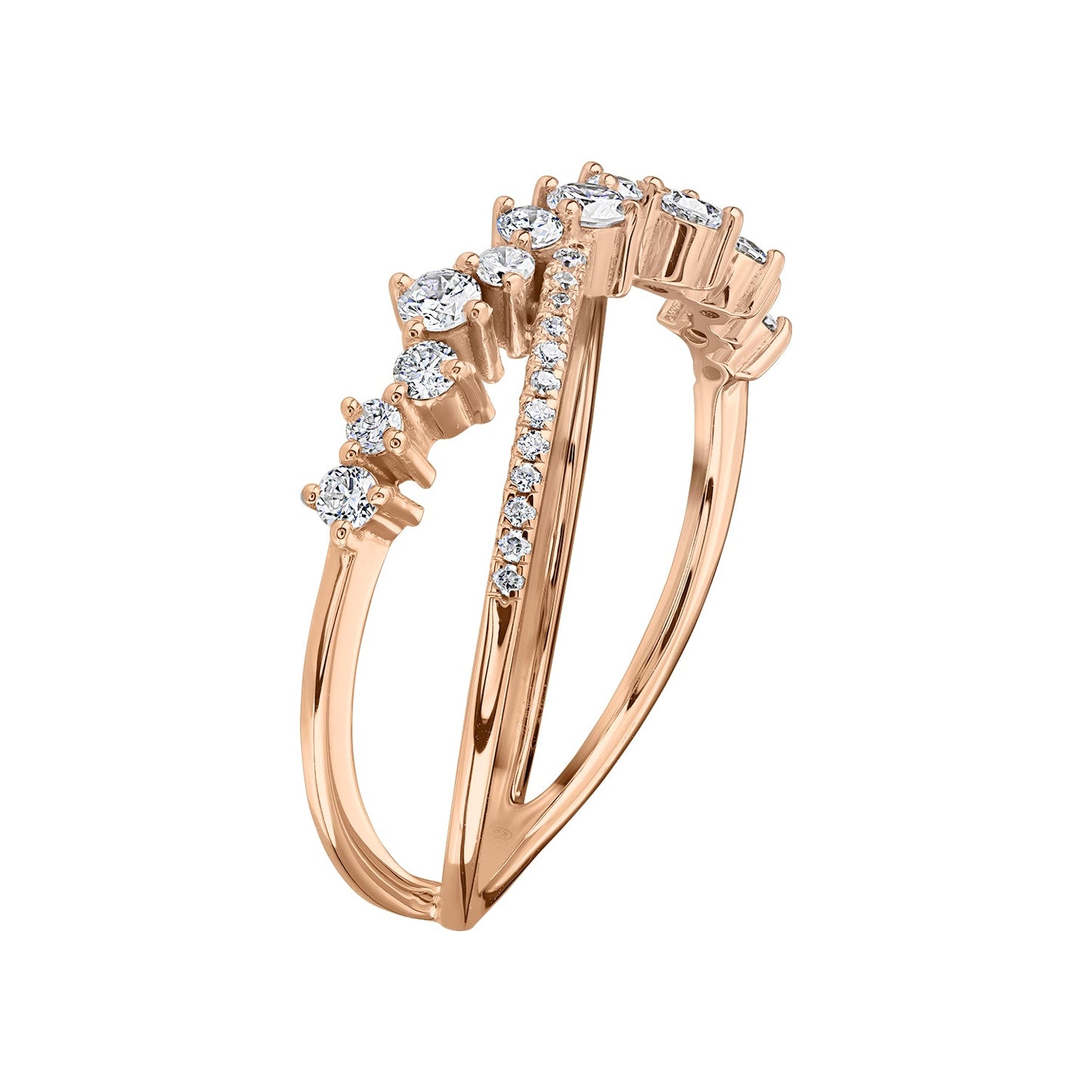 Inel din Aur 14K (585) Radiant cu Diamante 0.40 ct