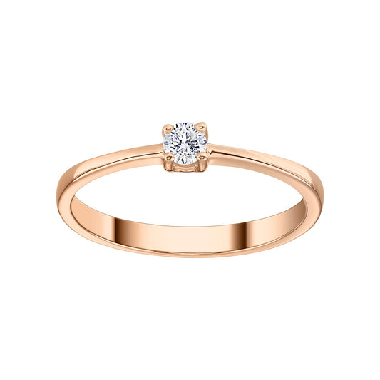 Inel din Aur 14K (585) Sole cu Diamante 0.10 ct
