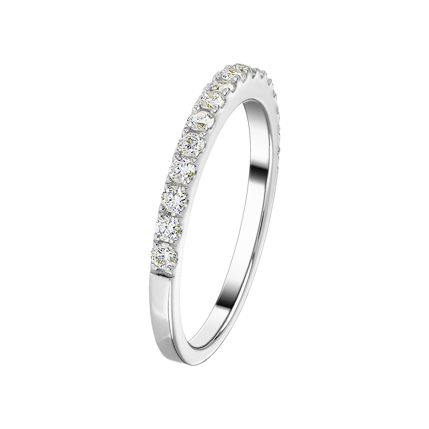 Gold Ring 14K (585) Eternity with Diamonds 0.35 ct - White