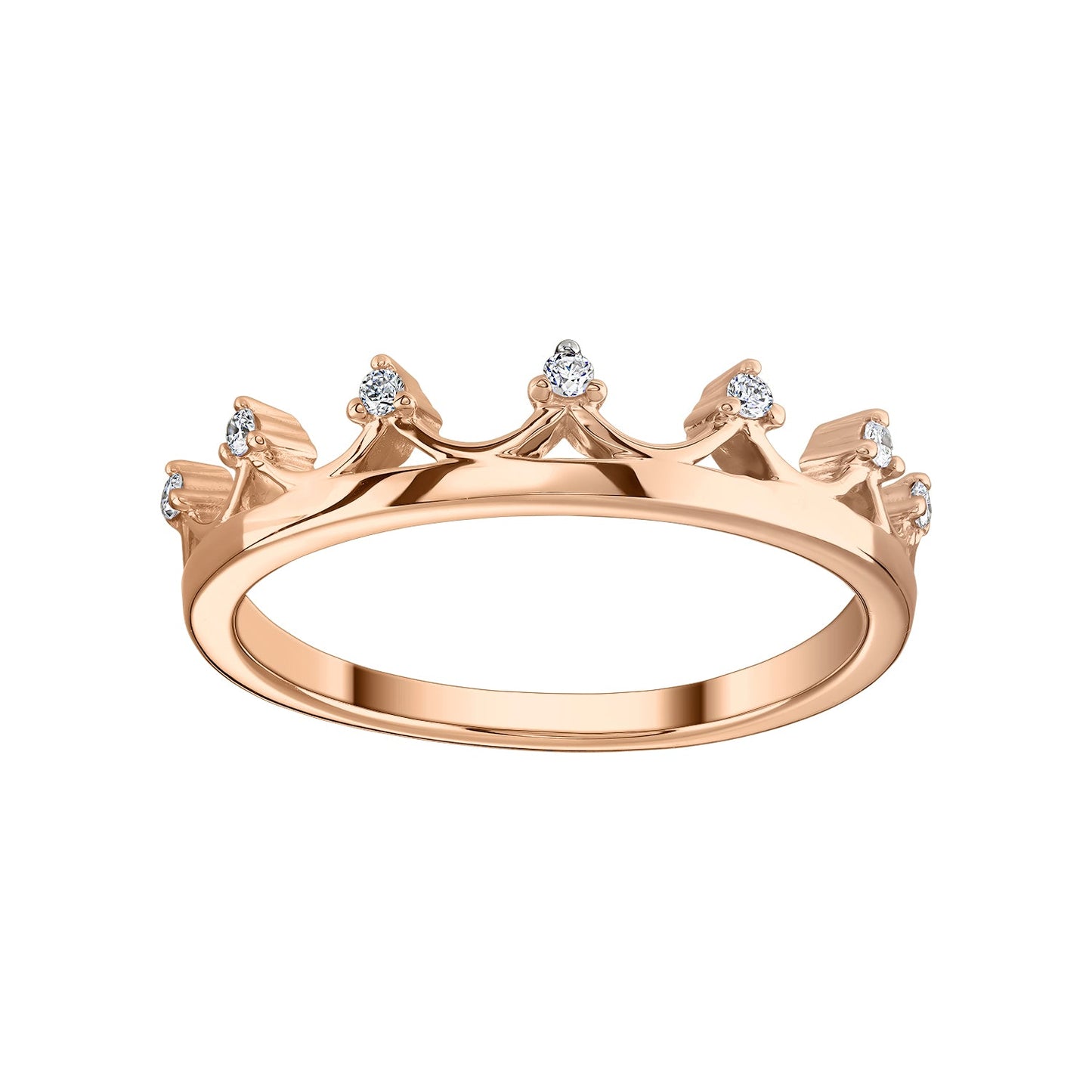 Gold Ring 14K (585) Zenith with Diamonds 0.06 ct - Pink