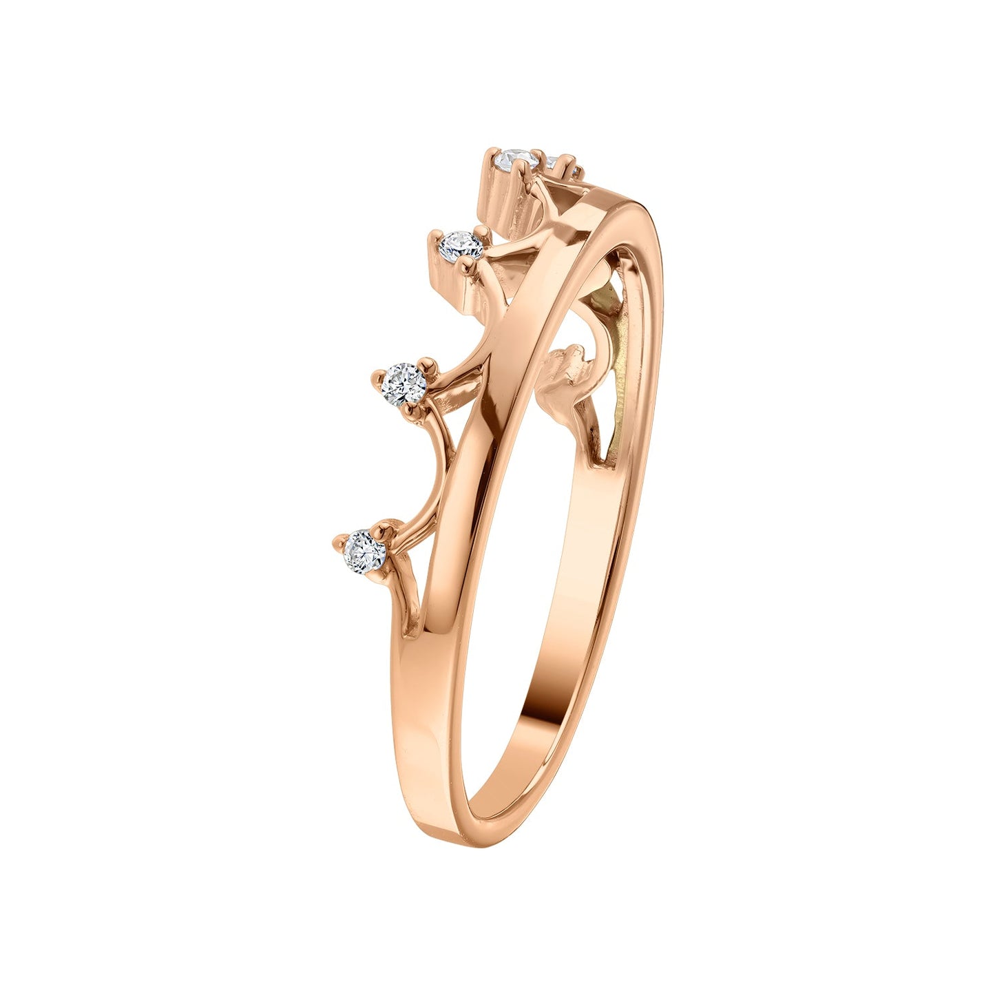 Gold Ring 14K (585) Zenith with Diamonds 0.06 ct - Pink