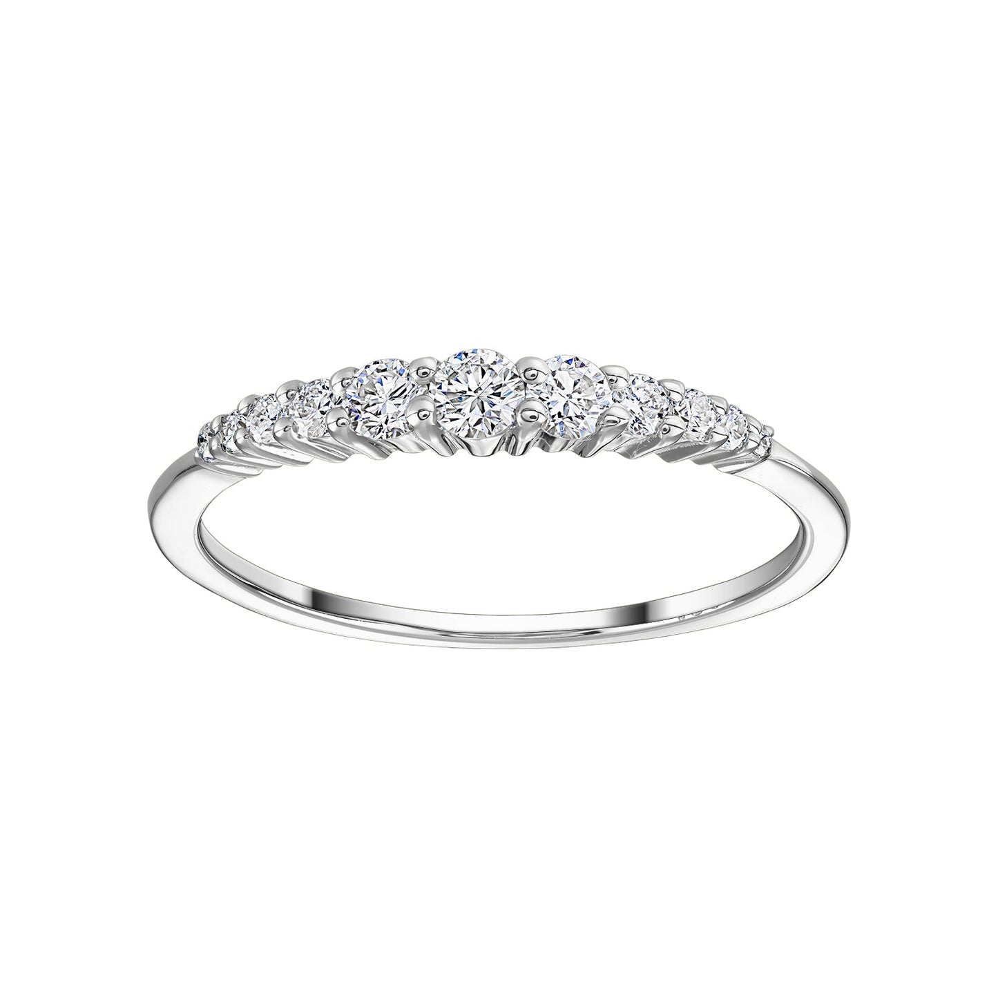 Gold Ring 14K (585) Tresor with Diamonds 0.25 ct - White