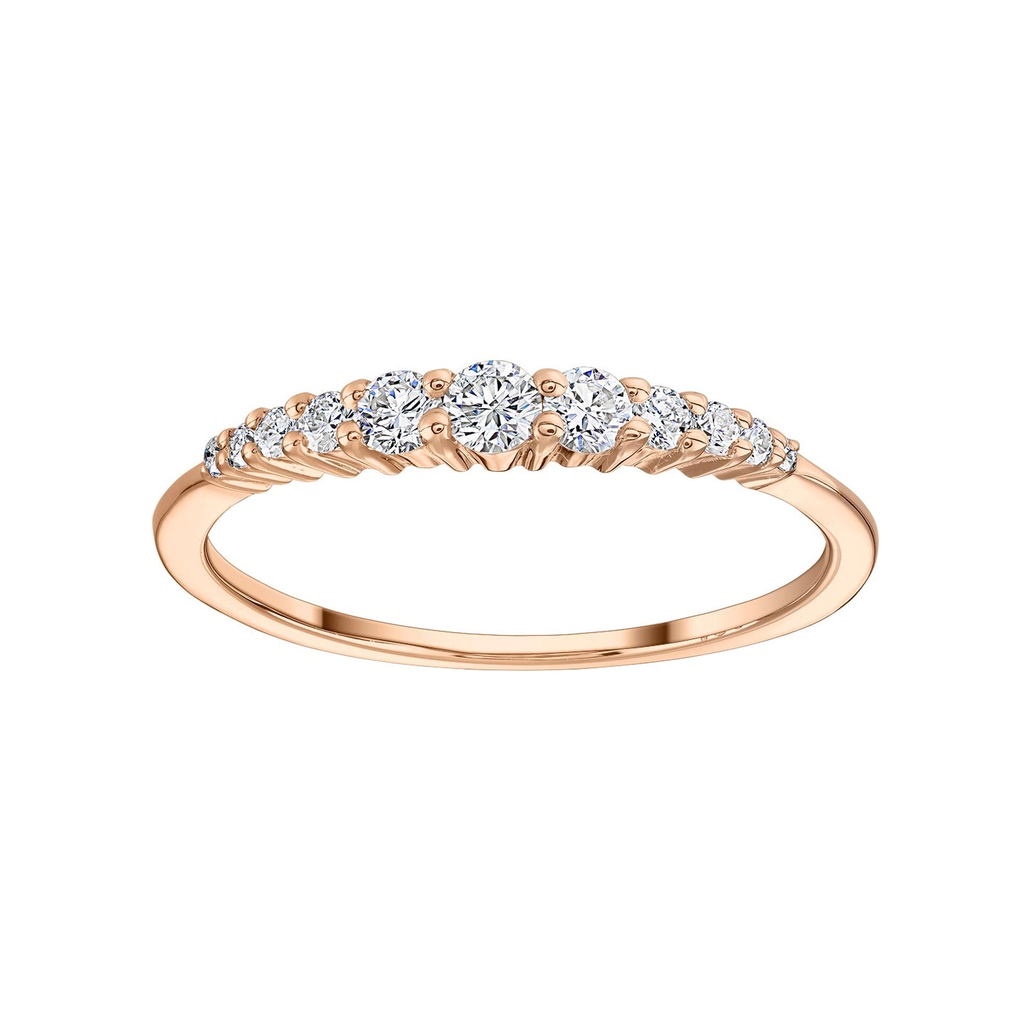 Gold Ring 14K (585) Tresor with Diamonds 0.25 ct - Pink