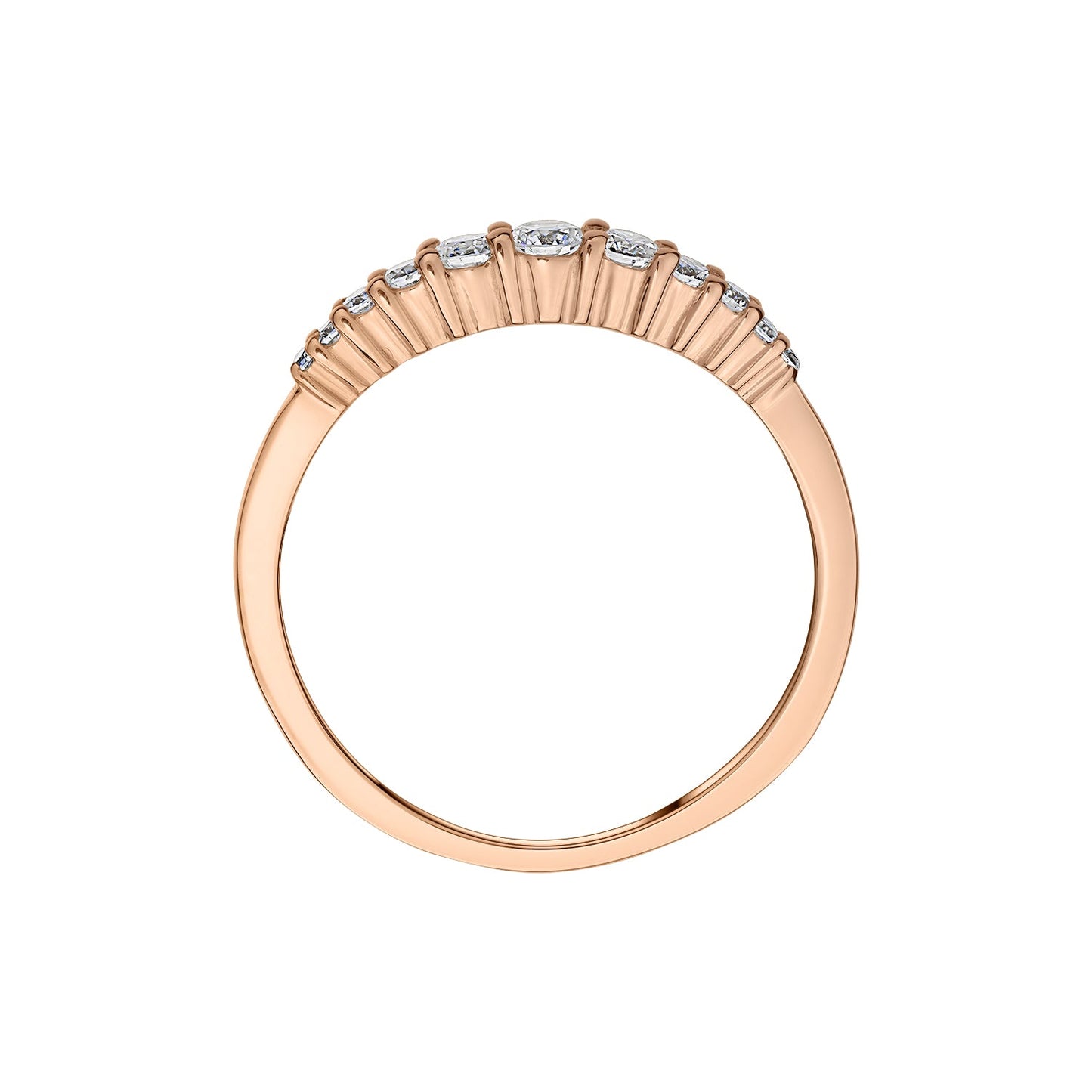 Gold Ring 14K (585) Tresor with Diamonds 0.25 ct - Pink