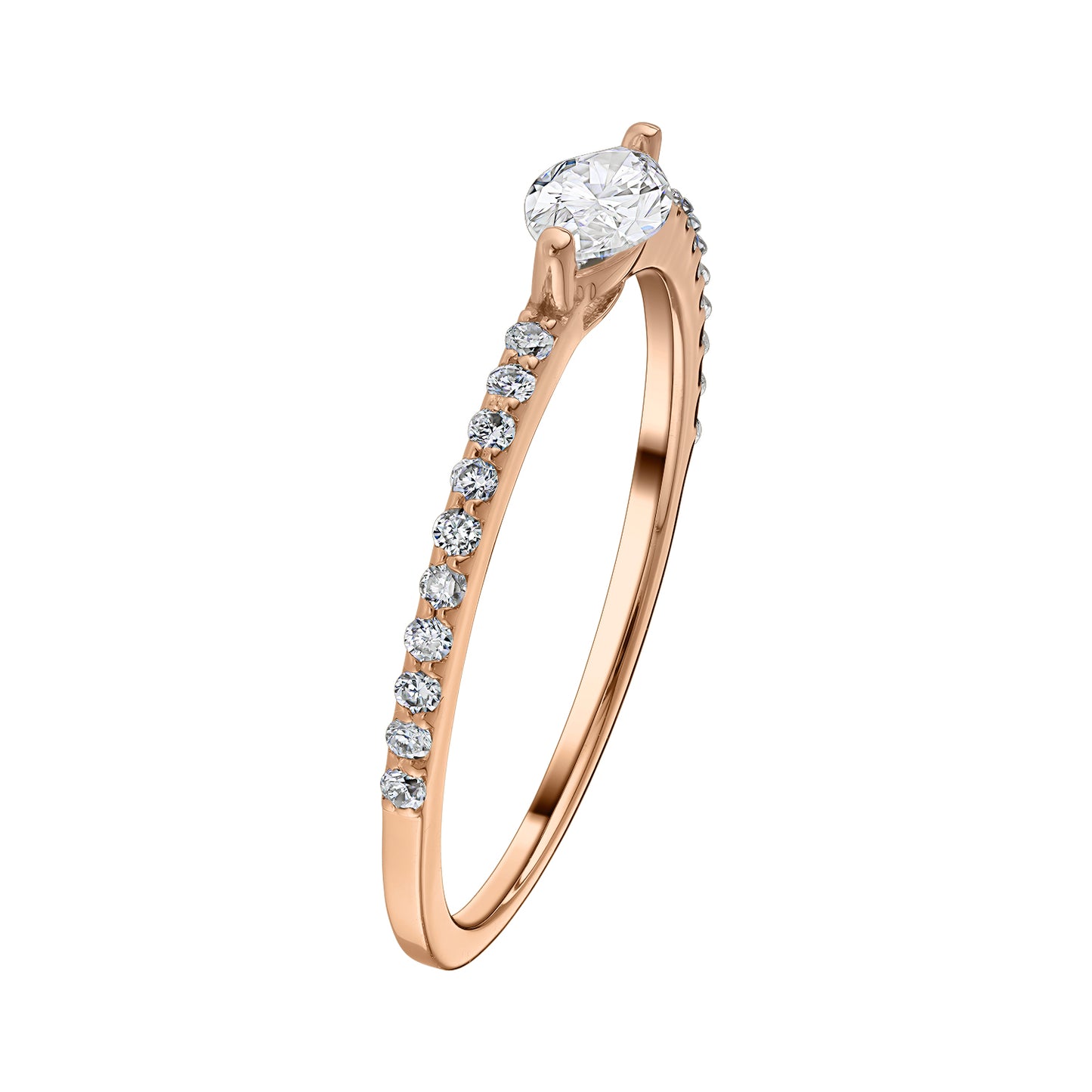 Gold Ring 14K (585) Mirage with Diamonds 0.35 ct - Pink