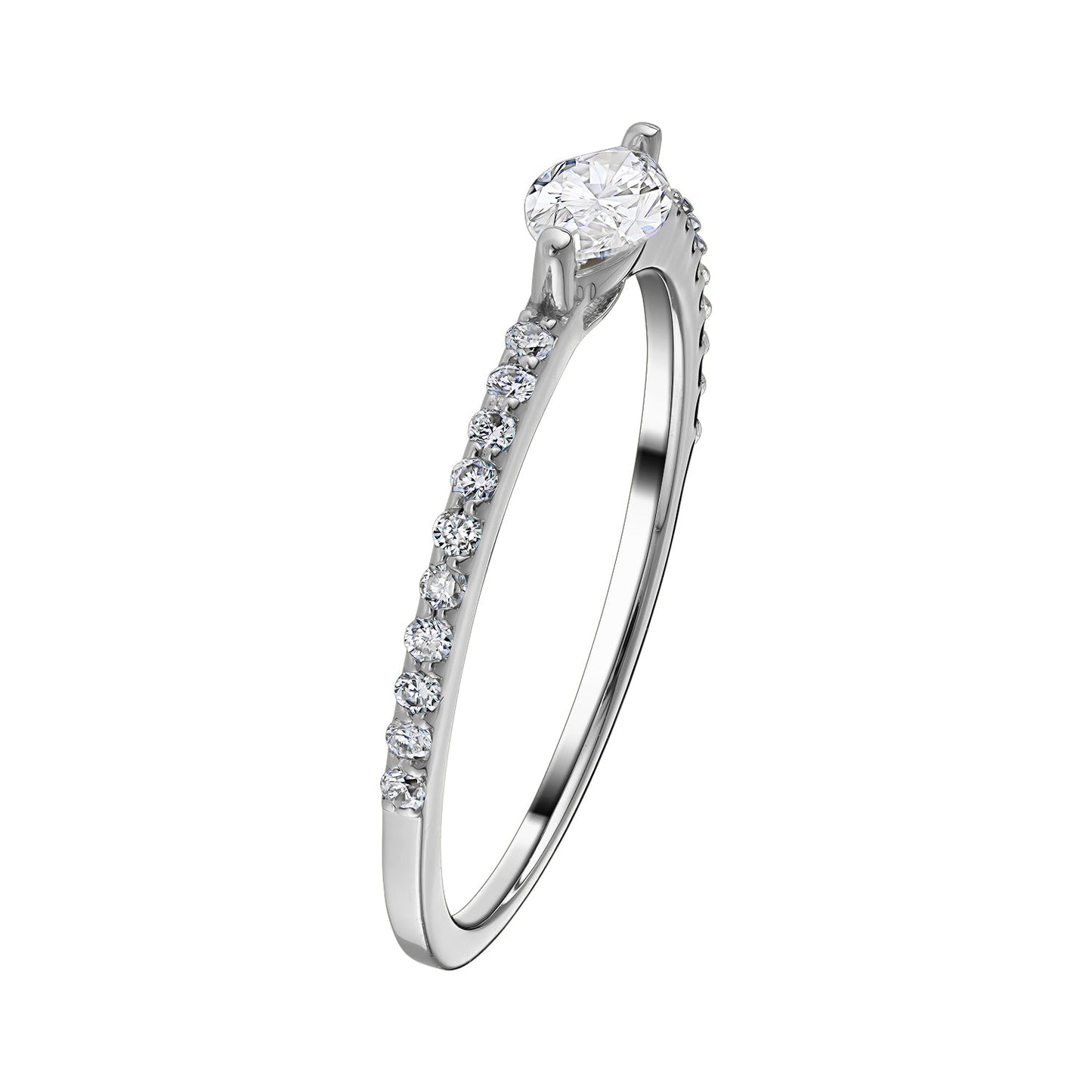 Gold Ring 14K (585) Mirage with Diamonds 0.35 ct - White