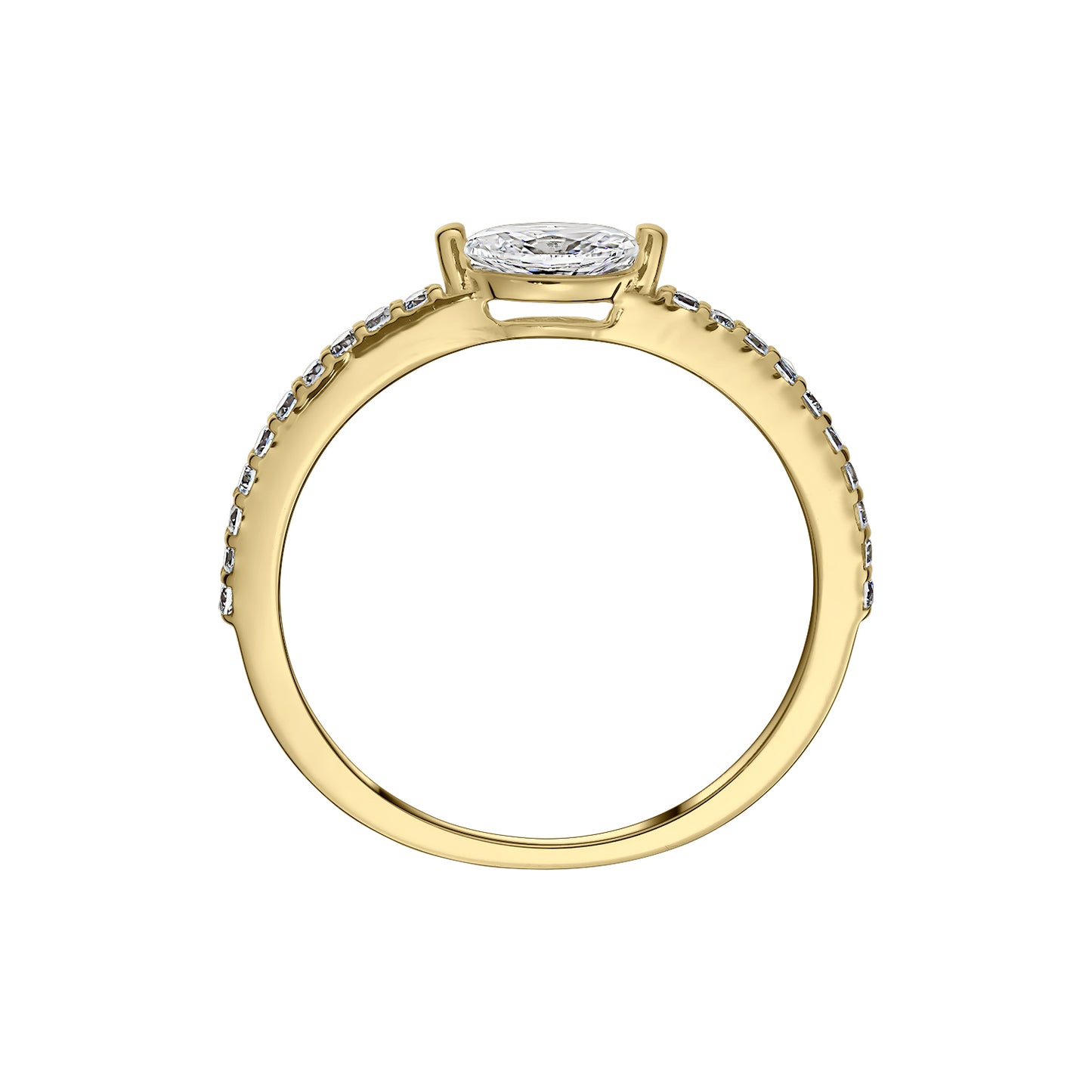 Gold Ring 14K (585) Mirage with Diamonds 0.35 ct - Gold