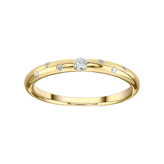 Gold Ring 14K (585) Caprice with Diamonds 0.10 ct - Gold