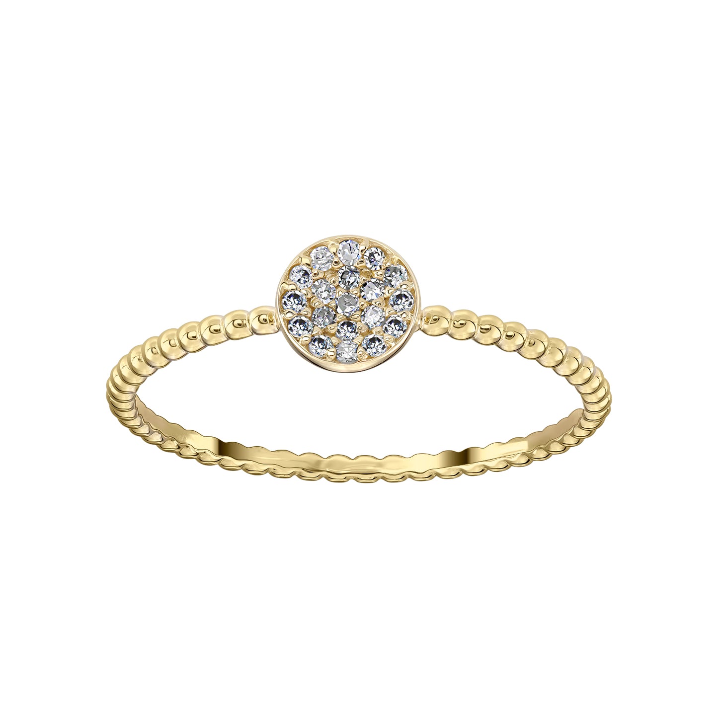 Gold Ring 14K (585) Glisten with Diamonds 0.07 ct - Gold