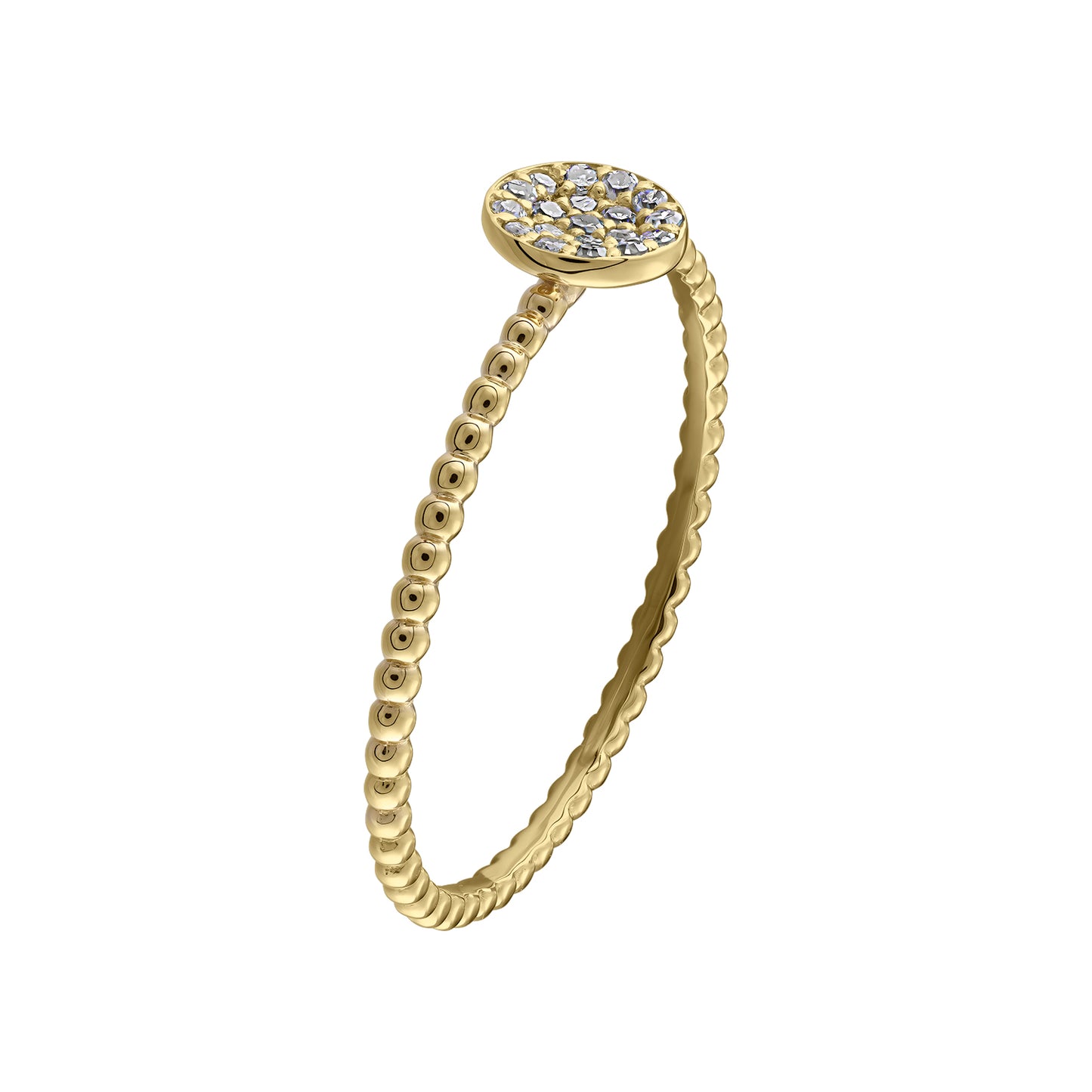 Gold Ring 14K (585) Glisten with Diamonds 0.07 ct - Gold