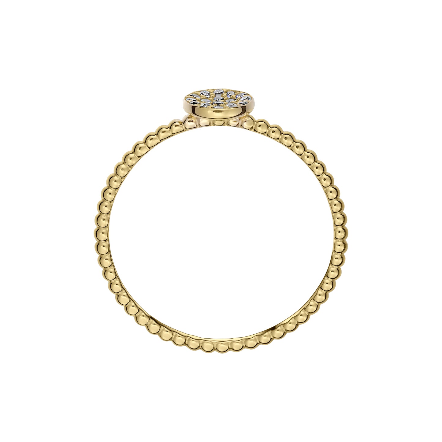 Gold Ring 14K (585) Glisten with Diamonds 0.07 ct - Gold