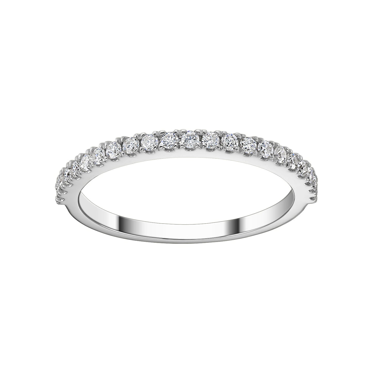 Gold Ring 14K (585) Eternity with Diamonds 0.21 ct - White