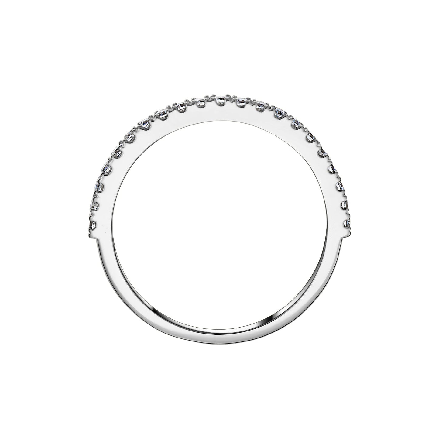 Gold Ring 14K (585) Eternity with Diamonds 0.21 ct - White