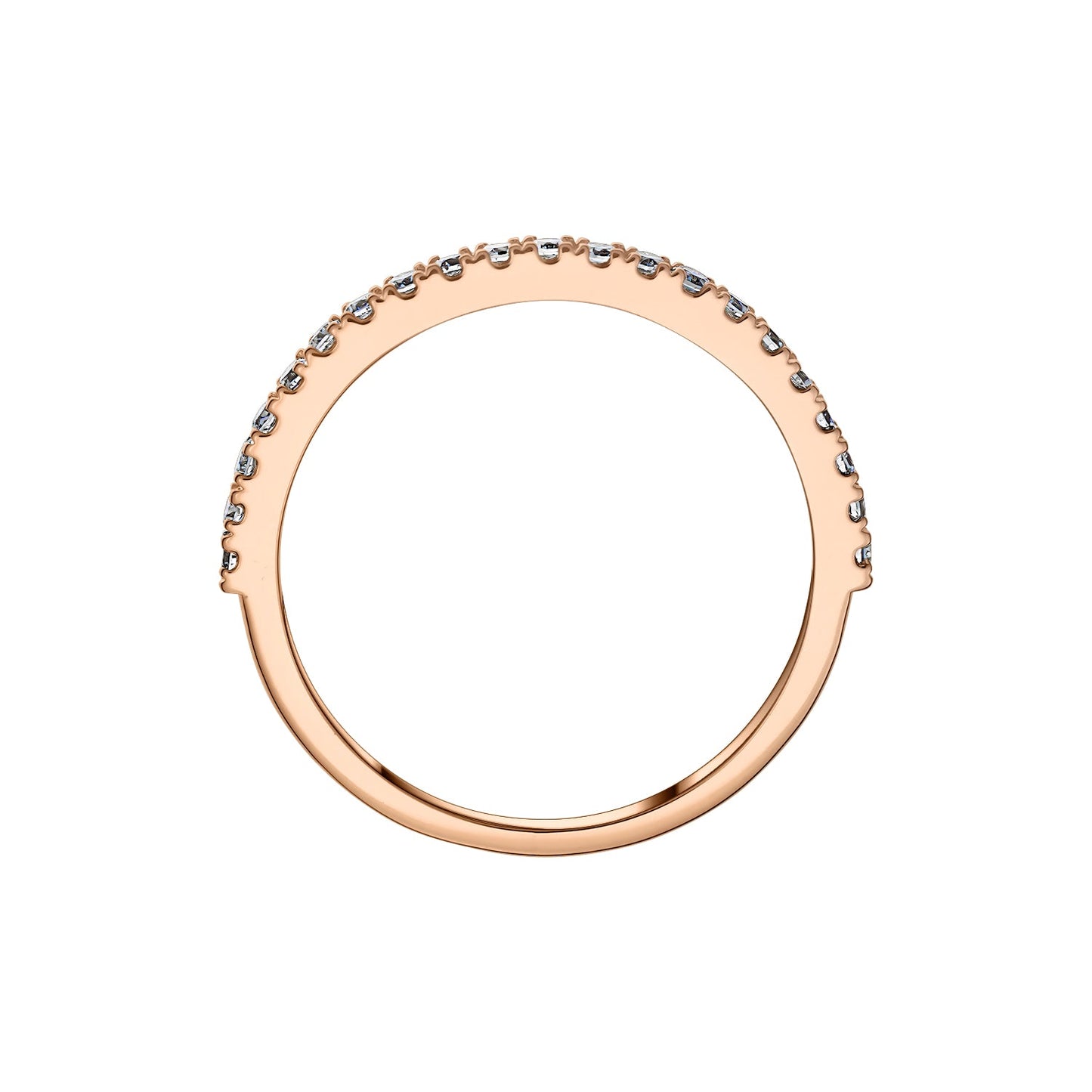 Gold Ring 14K (585) Eternity with Diamonds 0.21 ct - Pink