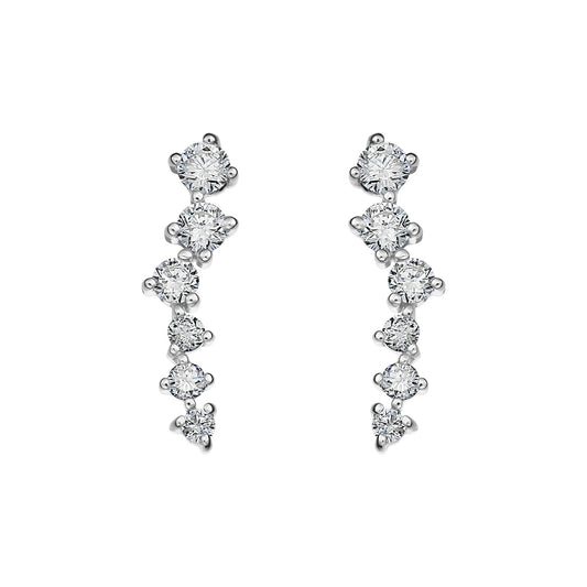 Cercei din Aur 14K (585) Swoon cu Diamante 0.45 ct