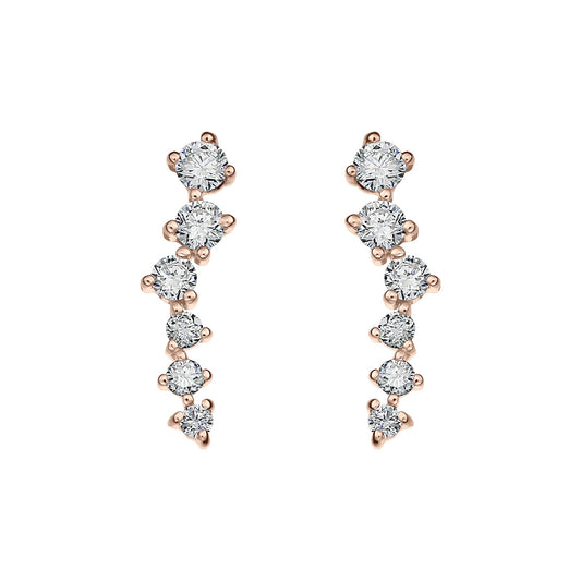 Cercei din Aur 14K (585) Swoon cu Diamante 0.45 ct