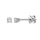 Gold Studs 14K (585) Bliss with Diamonds 0.20 ct - White