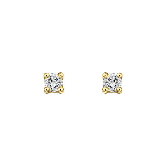 Cercei din Aur 14K (585) Bliss cu Diamante 0.10 ct