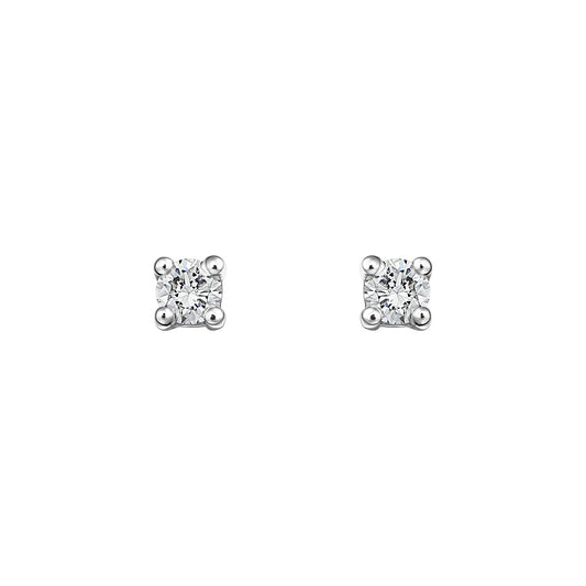 Cercei din Aur 14K (585) Bliss cu Diamante 0.10 ct