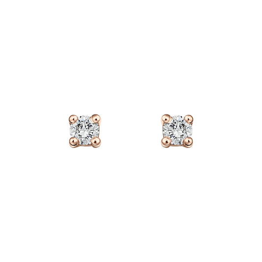 Cercei din Aur 14K (585) Bliss cu Diamante 0.10 ct