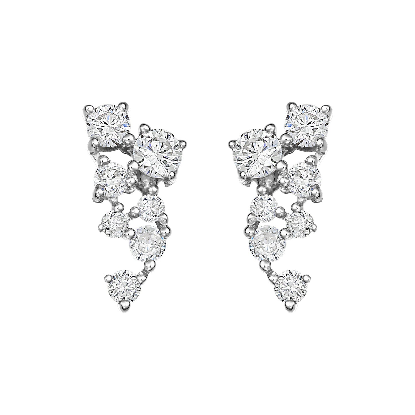 Cercei din Aur 14K (585) Daze cu Diamante 0.40 ct