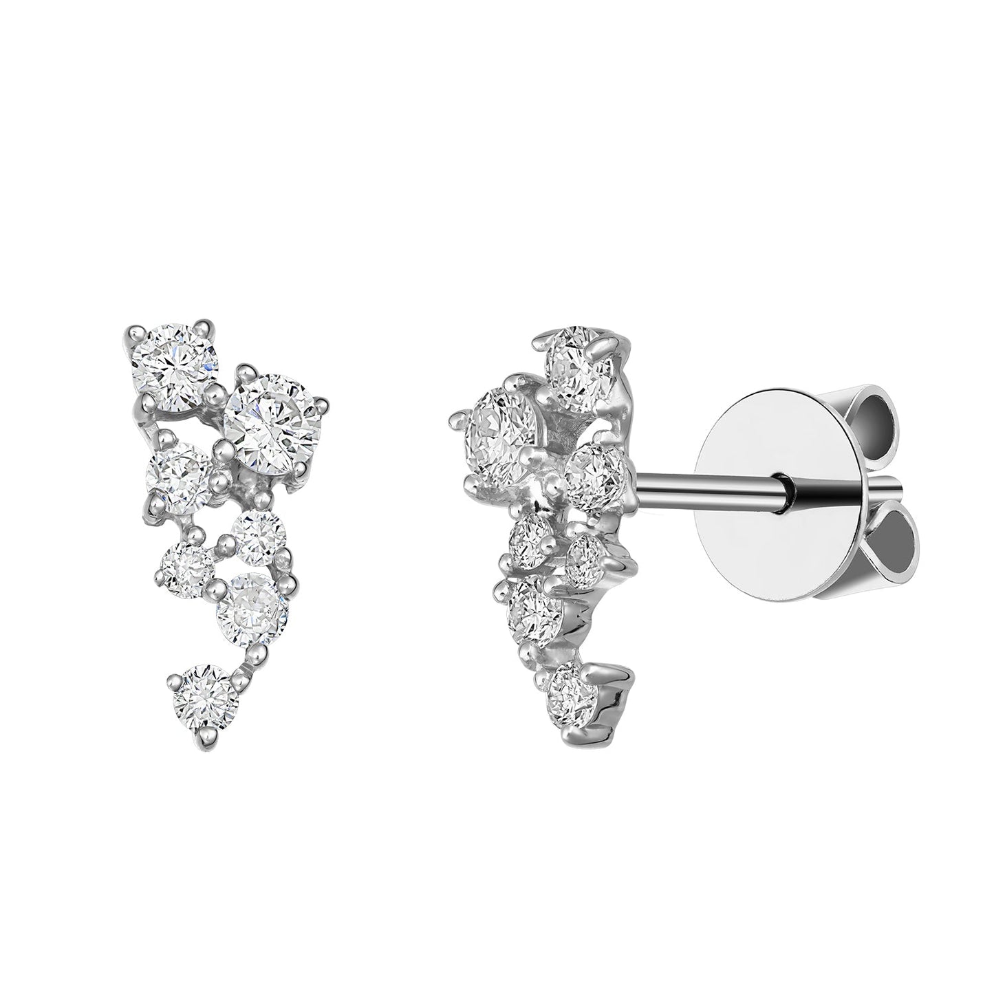 Cercei din Aur 14K (585) Daze cu Diamante 0.40 ct