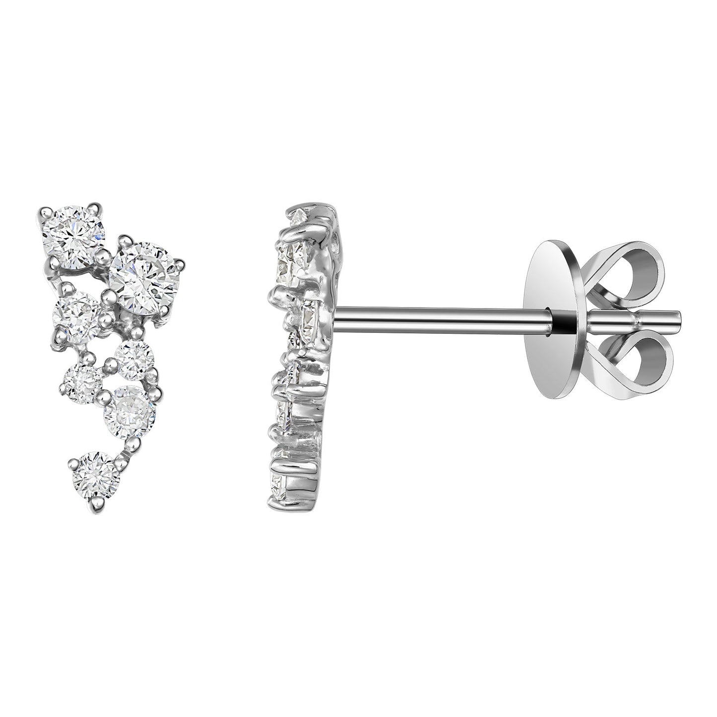 Cercei din Aur 14K (585) Daze cu Diamante 0.40 ct
