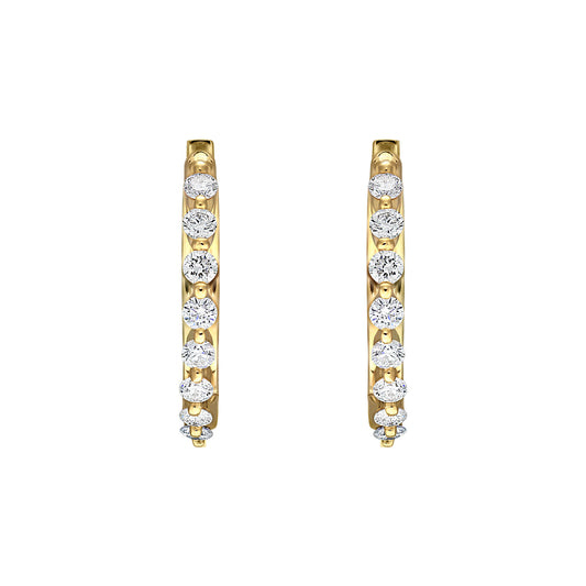 Cercei din Aur 14K (585) Misty cu Diamante 0.40 ct