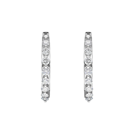 Cercei din Aur 14K (585) Misty cu Diamante 0.40 ct