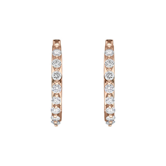 Cercei din Aur 14K (585) Misty cu Diamante 0.40 ct