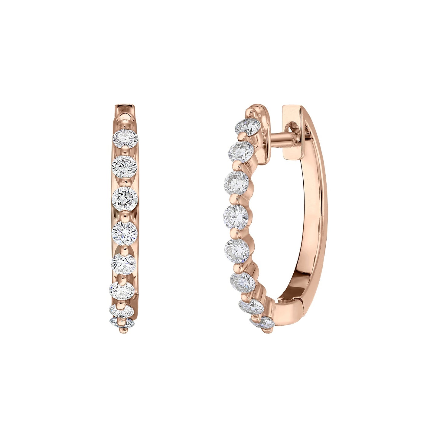 Cercei din Aur 14K (585) Misty cu Diamante 0.40 ct