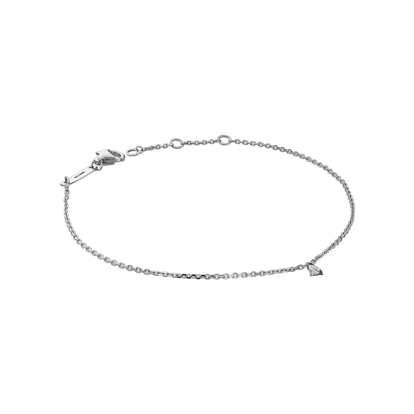 Gold Bracelet 14K (585) Wispy with Diamonds 0.10 ct - White
