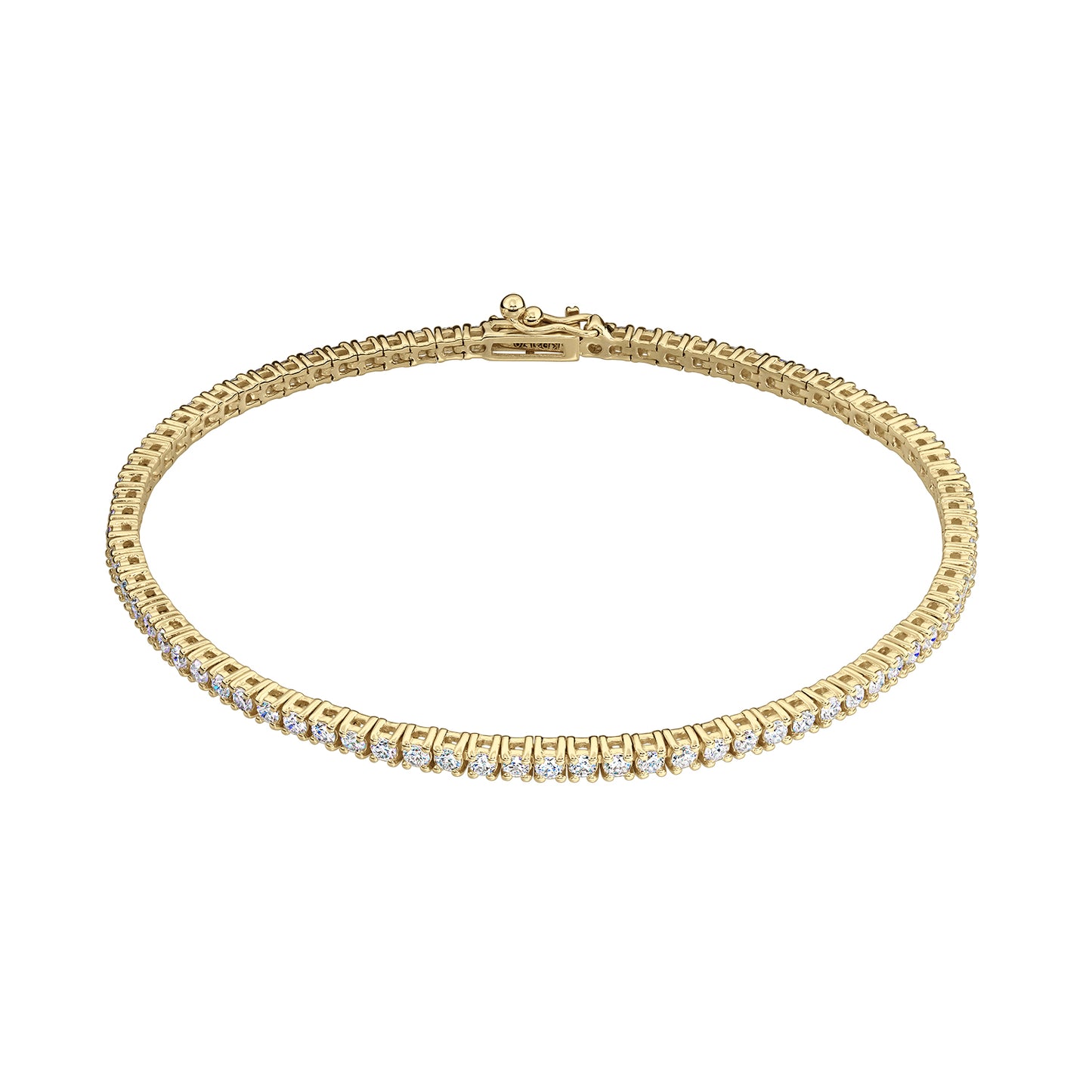 Gold Tennis Bracelet 14K (585) Eternity with Diamonds 1.5 ct - Gold