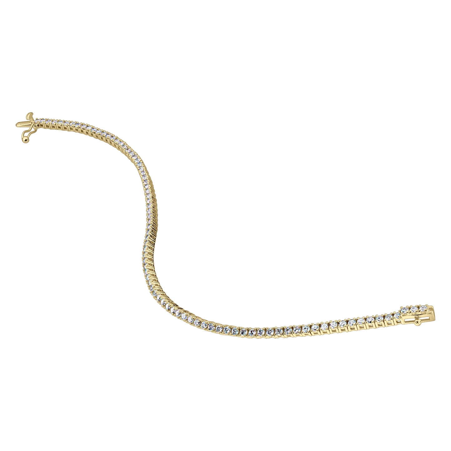 Gold Tennis Bracelet 14K (585) Eternity with Diamonds 1.5 ct - Gold
