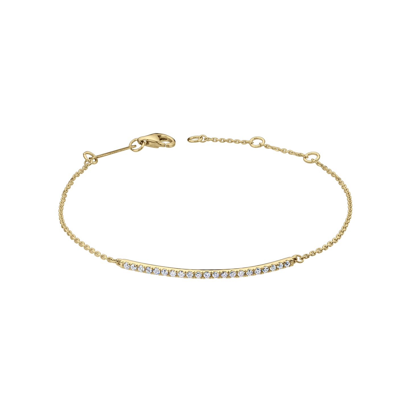 Gold Bracelet 14K (585) Stun with Diamonds 0.17 ct - Gold