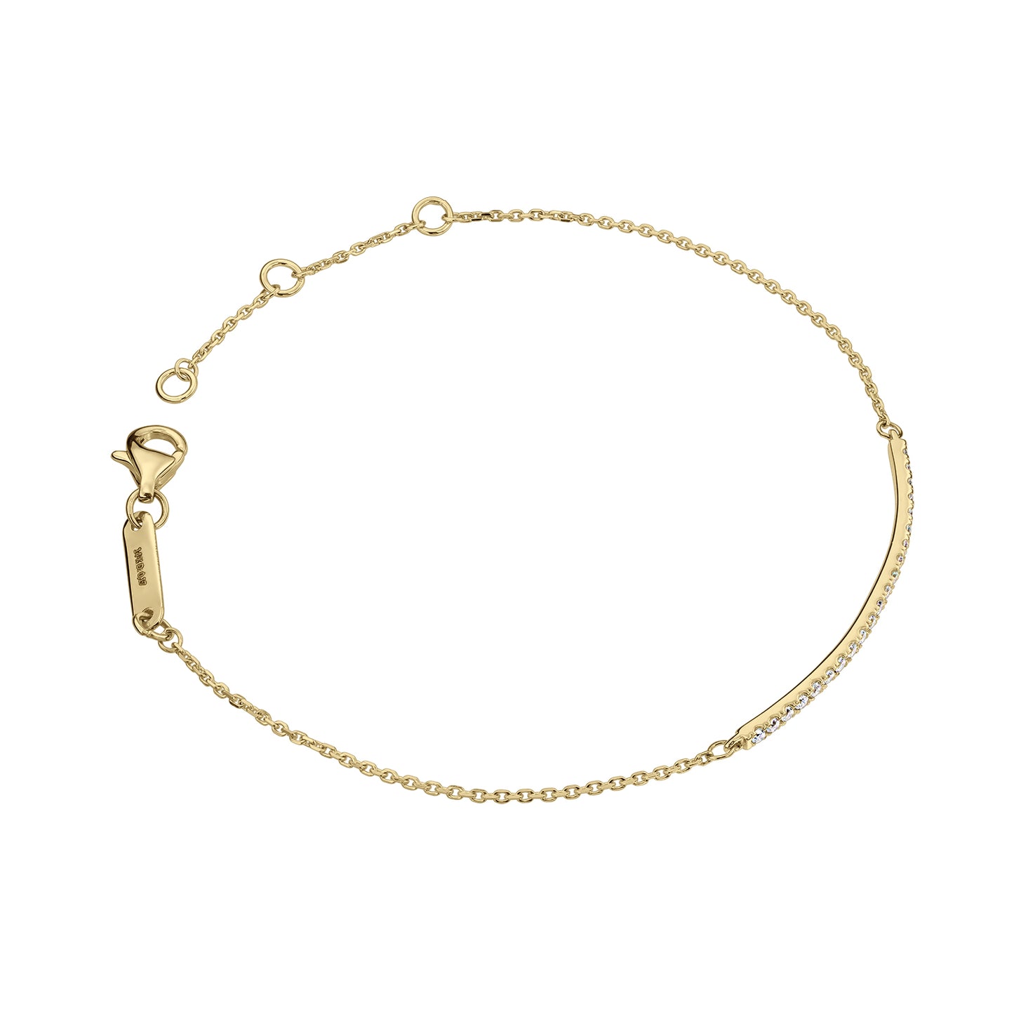 Gold Bracelet 14K (585) Stun with Diamonds 0.17 ct - Gold