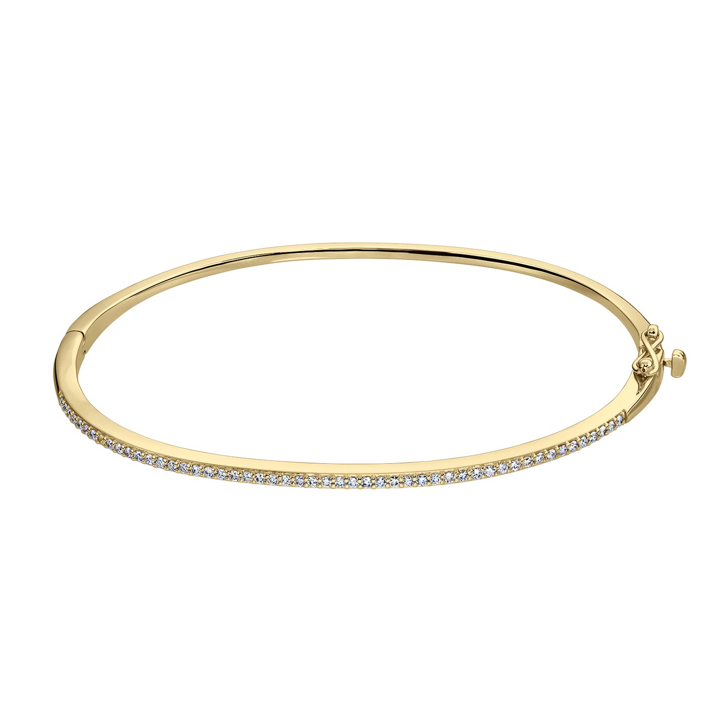 Gold Bangle 14K (585) Enthrall with Diamonds 0.40 ct - Gold