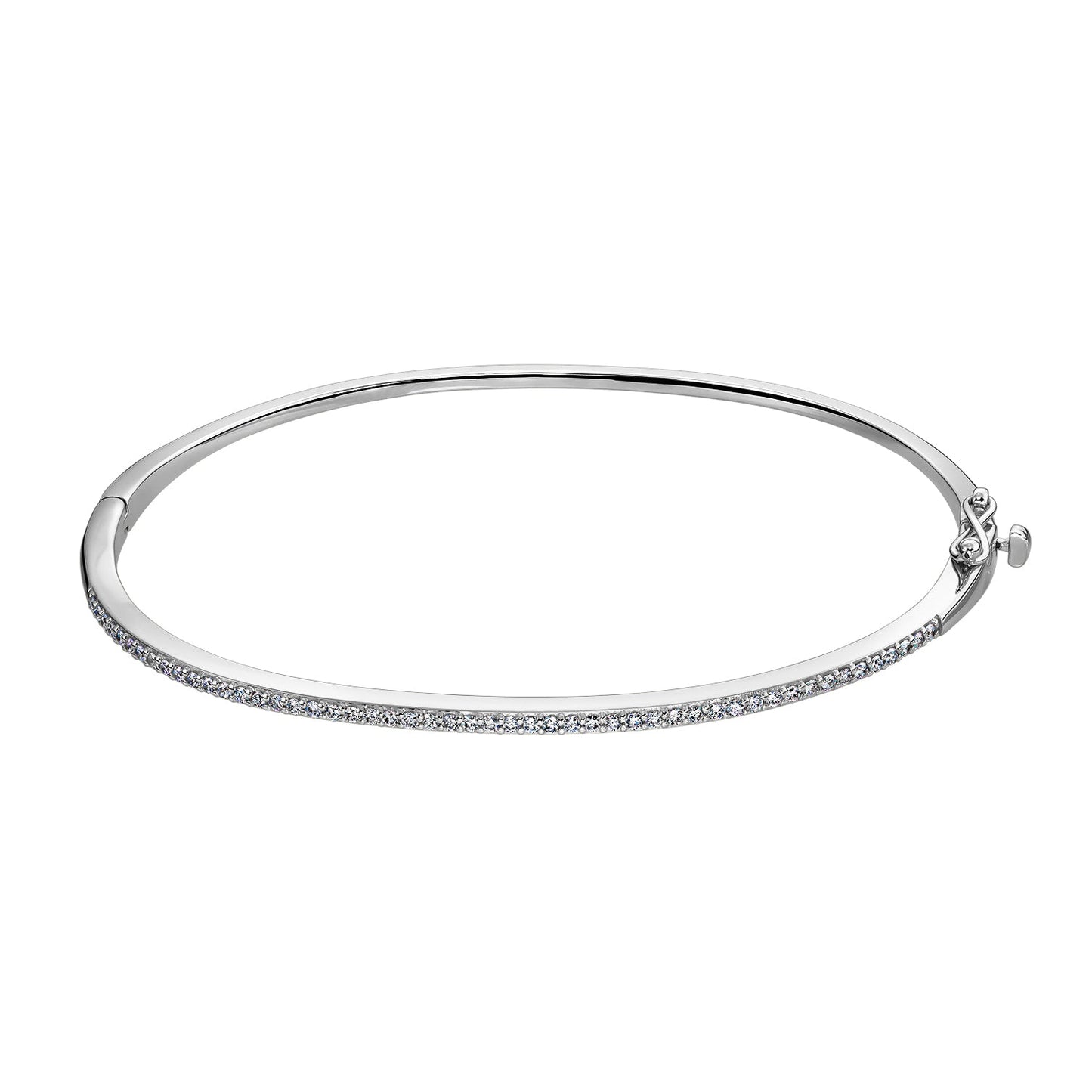 Gold Bangle 14K (585) Enthrall with Diamonds 0.40 ct - White