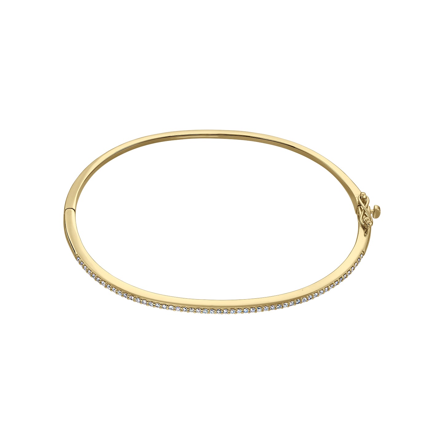 Gold Bangle 14K (585) Enthrall with Diamonds 0.40 ct - Gold
