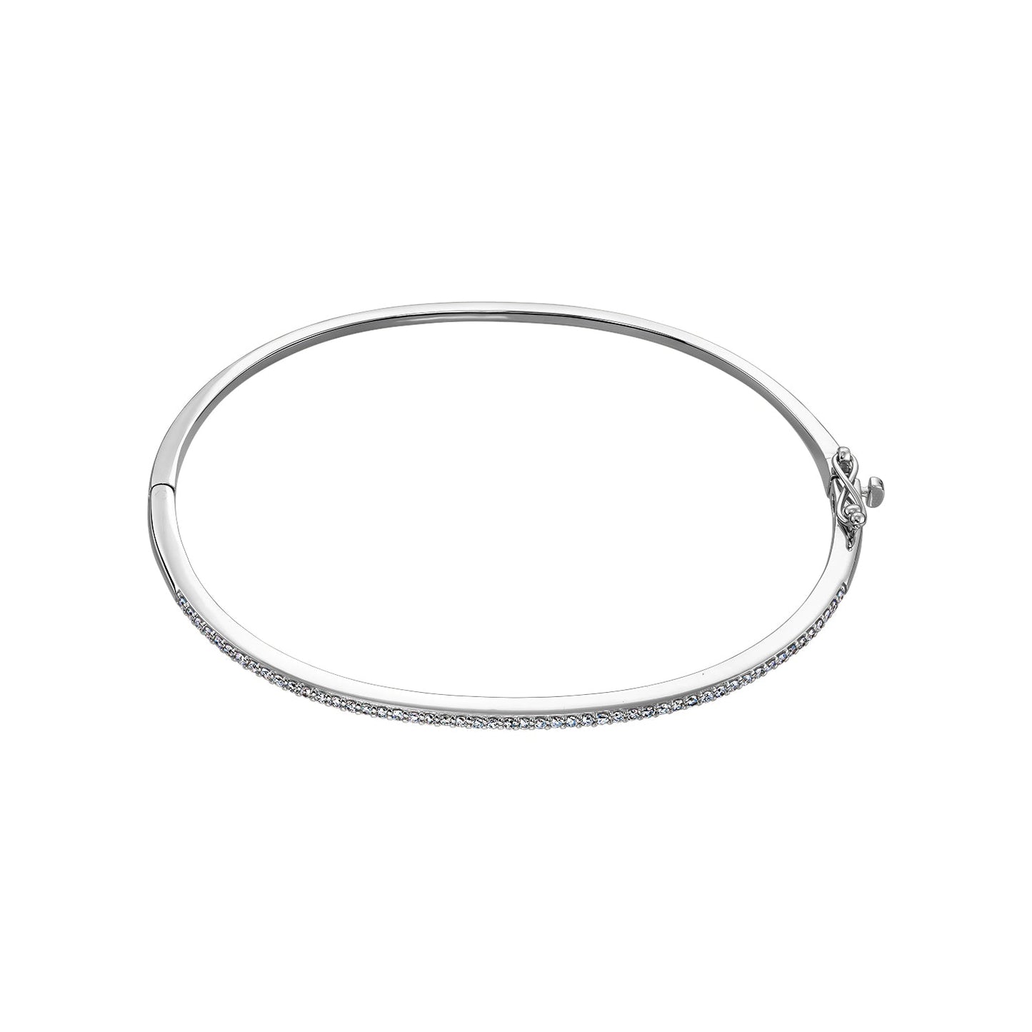 Gold Bangle 14K (585) Enthrall with Diamonds 0.40 ct - White