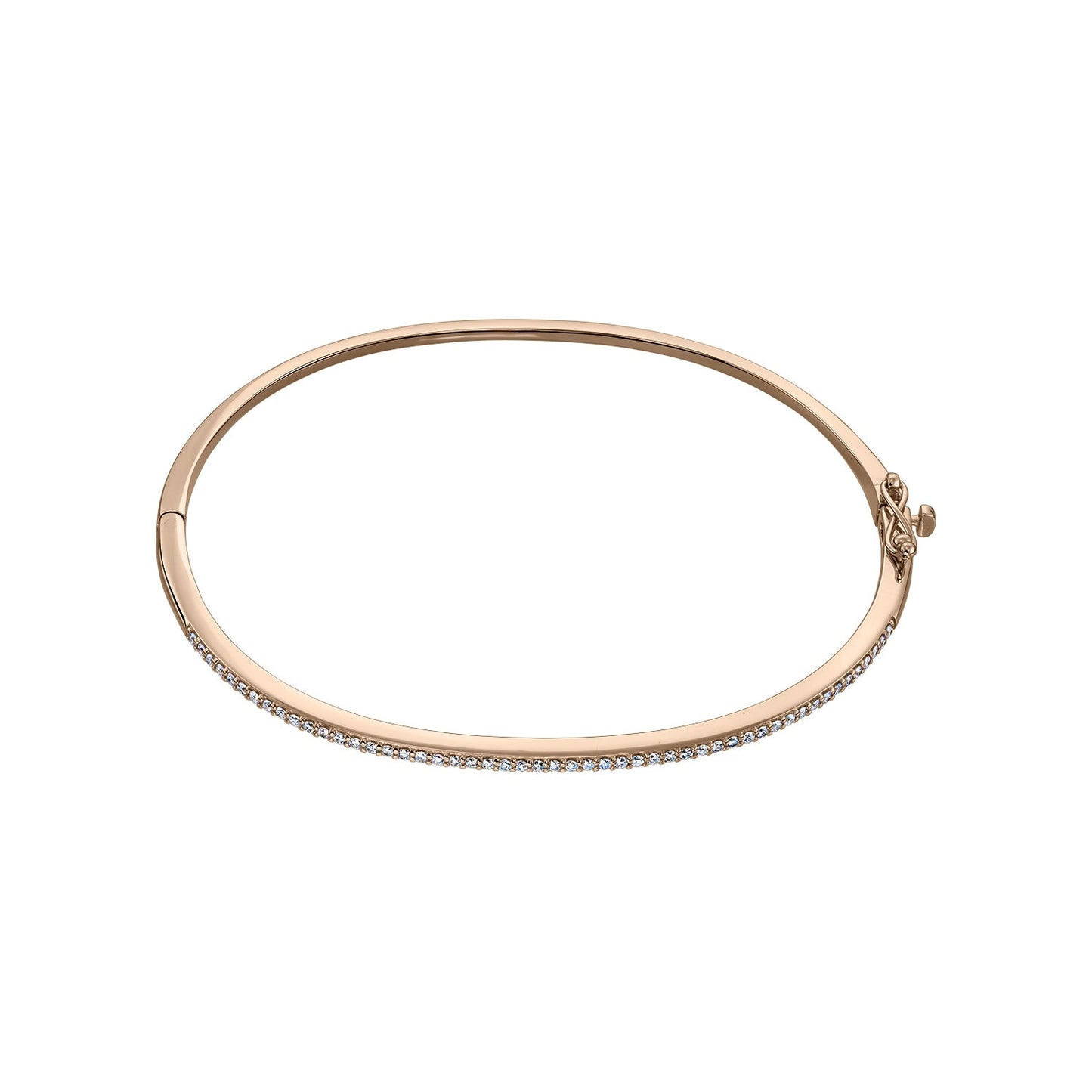 Gold Bangle 14K (585) Enthrall with Diamonds 0.40 ct - Pink