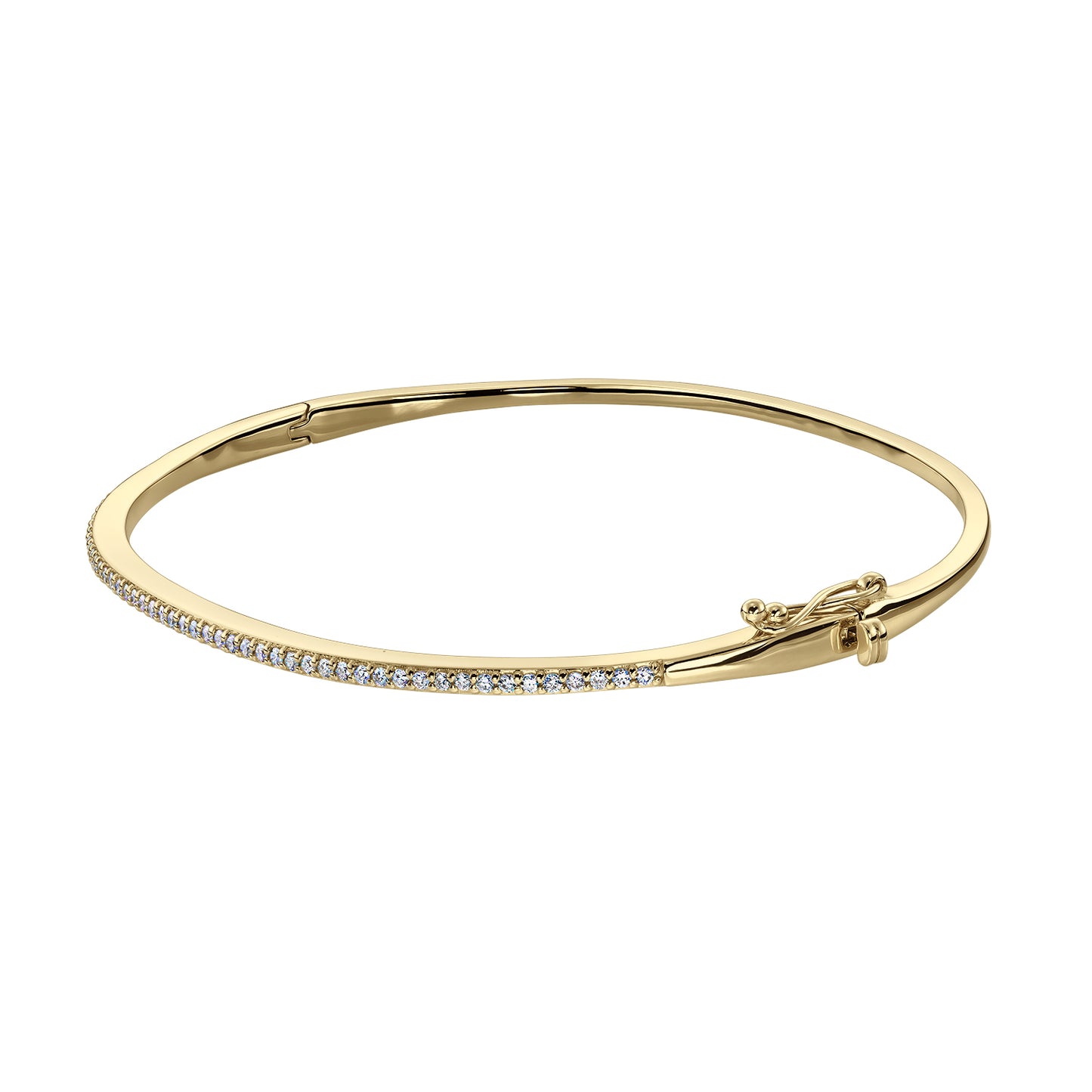 Gold Bangle 14K (585) Enthrall with Diamonds 0.40 ct - Gold