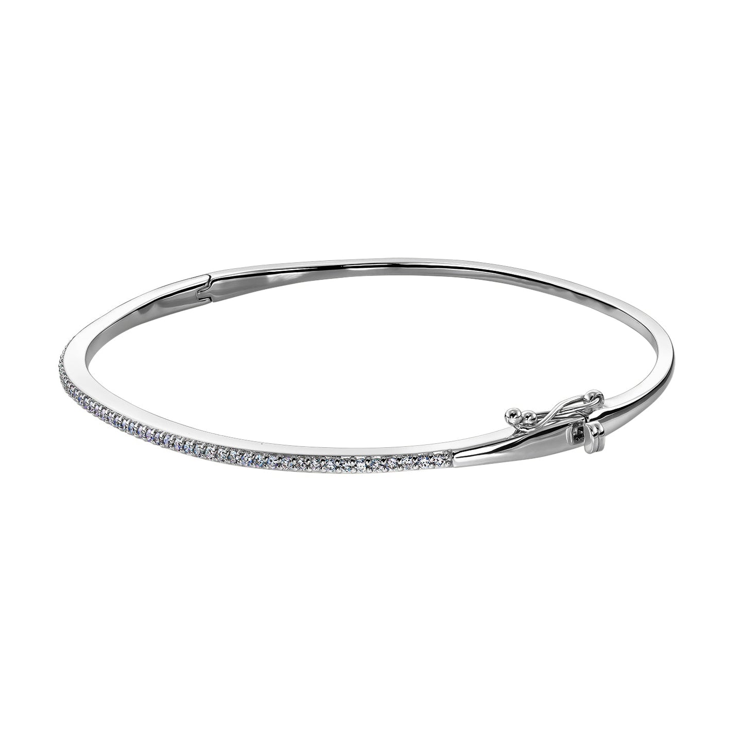 Gold Bangle 14K (585) Enthrall with Diamonds 0.40 ct - White