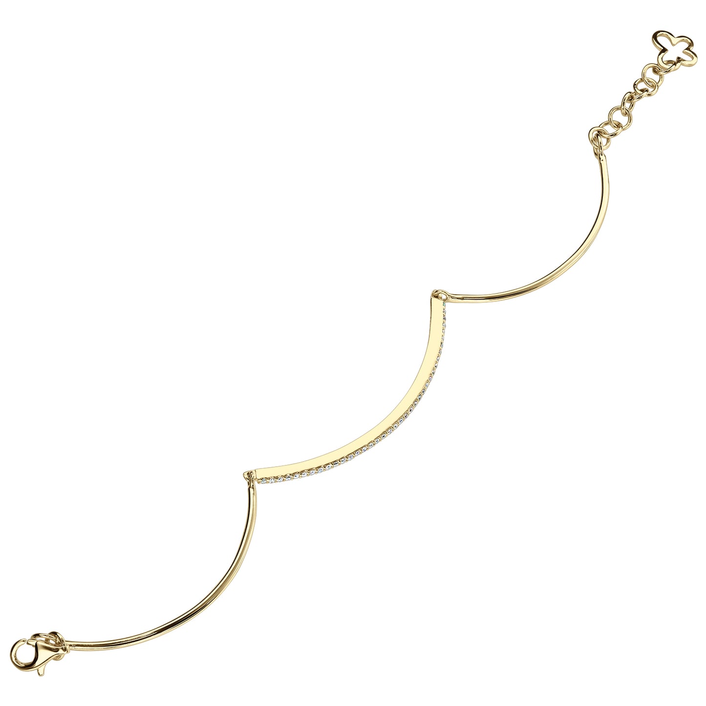 Bratara din Aur 14K (585) Grace cu Diamante 0.22 ct