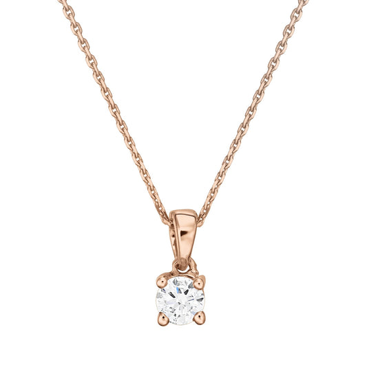 Colier din Aur 14K (585) Demure cu Diamante 0.10 ct