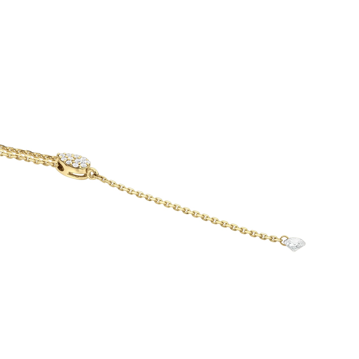 Colier din Aur 14K (585) Dazzle cu Diamante 0.15 ct