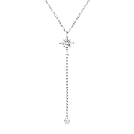 Colier din Aur 14K (585) Celestial cu Diamante 0.15 ct