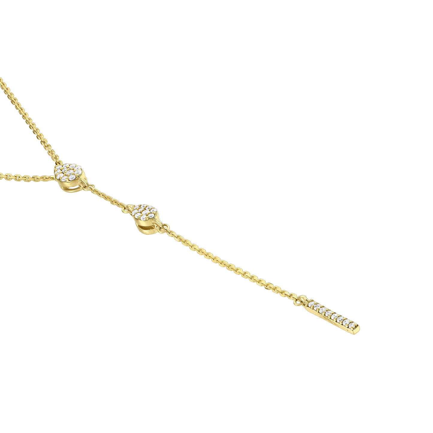 Gold Necklace 14K (585) Serene with Diamonds 0.15 ct - Gold