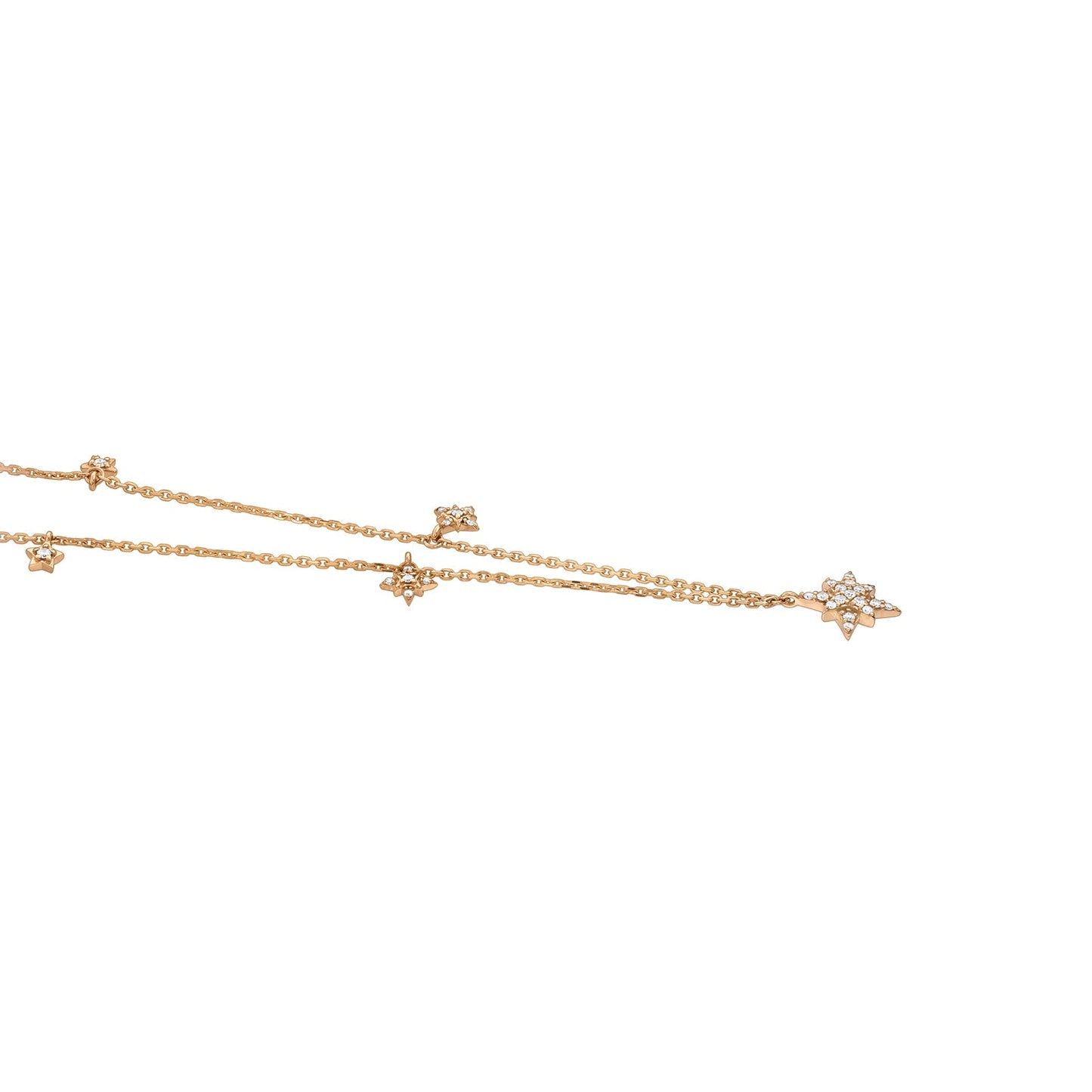 Gold Choker 14K (585) Celestial with Diamonds 0.15 ct - Pink